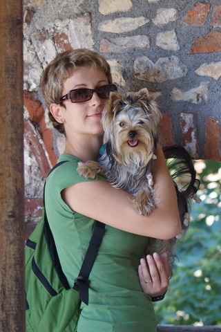 Bright Eyed Hiro Fred - yorkshire terrier | We climbed castle. Again, we were on a hike.