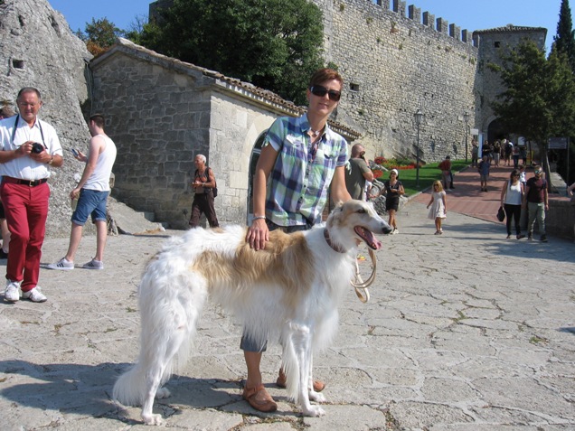 Go Go Bolshoi Jesse James - borzoi, magyar agár | Sightseeing in San Marino...